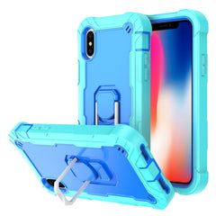 PC + Rubber 3-layers Shockproof Protective Case with Rotating Holder, For iPhone 11 Pro Max, For iPhone SE 2022 / SE 2020 / 8 / 7, For iPhone XS / X