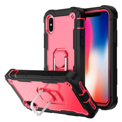 PC + Rubber 3-layers Shockproof Protective Case with Rotating Holder, For iPhone 11 Pro Max, For iPhone SE 2022 / SE 2020 / 8 / 7, For iPhone XS / X