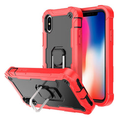 PC + Rubber 3-layers Shockproof Protective Case with Rotating Holder, For iPhone 11 Pro Max, For iPhone SE 2022 / SE 2020 / 8 / 7, For iPhone XS / X