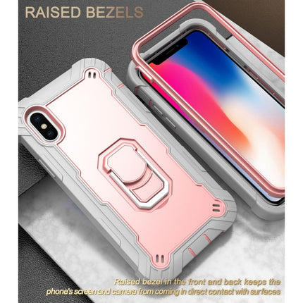 PC + Rubber 3-layers Shockproof Protective Case with Rotating Holder, For iPhone SE 2022 / SE 2020 / 8 / 7, For iPhone XS / X