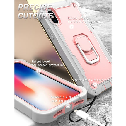 PC + Rubber 3-layers Shockproof Protective Case with Rotating Holder, For iPhone SE 2022 / SE 2020 / 8 / 7, For iPhone XS / X