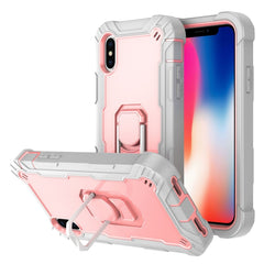 PC + Rubber 3-layers Shockproof Protective Case with Rotating Holder, For iPhone 11 Pro Max, For iPhone SE 2022 / SE 2020 / 8 / 7, For iPhone XS / X