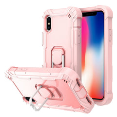 PC + Rubber 3-layers Shockproof Protective Case with Rotating Holder, For iPhone 11 Pro Max, For iPhone SE 2022 / SE 2020 / 8 / 7, For iPhone XS / X