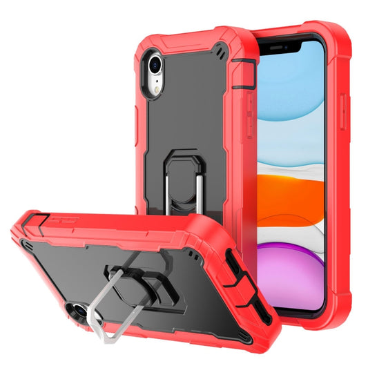 PC + Rubber 3-layers Shockproof Protective Case with Rotating Holder, For iPhone XR, For iPhone XS Max