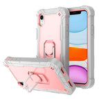 For iPhone XR / Grey White + Rose Gold