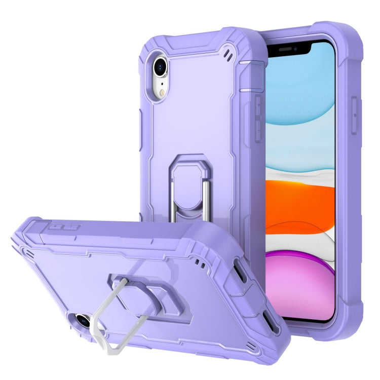 PC + Rubber 3-layers Shockproof Protective Case with Rotating Holder, For iPhone XR, For iPhone XS Max