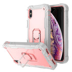 For iPhone XS Max / Grey White + Rose Gold