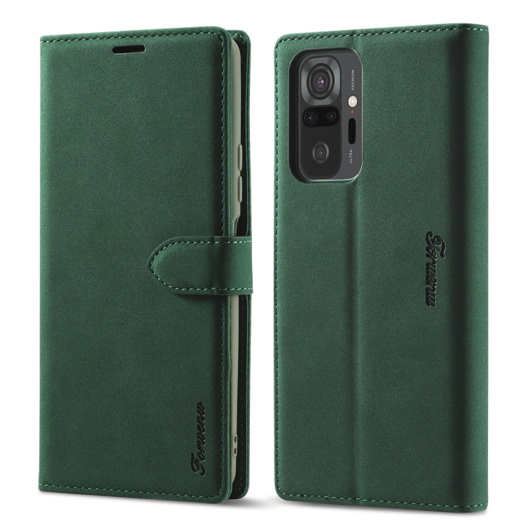 Forwenw F1 Series Matte Strong Magnetism Horizontal Flip Leather Case with Holder & Card Slots & Wallet & Photo Frame, For Xiaomi Redmi Note 10 Pro
