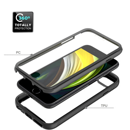 Estuche de PC + TPU a prueba de golpes de la serie Starry Sky Solid Color con película PET, para iPhone 6, para iPhone 6 Plus, para iPhone SE 2022 / SE 2020 / 8 / 7, para iPhone 8 Plus / 7 Plus, para iPhone XS / X