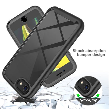 Estuche de PC + TPU a prueba de golpes de la serie Starry Sky Solid Color con película PET, para iPhone 6, para iPhone 6 Plus, para iPhone SE 2022 / SE 2020 / 8 / 7, para iPhone 8 Plus / 7 Plus, para iPhone XS / X