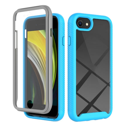 Estuche de PC + TPU a prueba de golpes de la serie Starry Sky Solid Color con película PET, para iPhone 6, para iPhone 6 Plus, para iPhone SE 2022 / SE 2020 / 8 / 7, para iPhone 8 Plus / 7 Plus, para iPhone XS / X