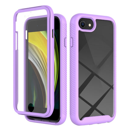 Estuche de PC + TPU a prueba de golpes de la serie Starry Sky Solid Color con película PET, para iPhone 6, para iPhone 6 Plus, para iPhone SE 2022 / SE 2020 / 8 / 7, para iPhone 8 Plus / 7 Plus, para iPhone XS / X