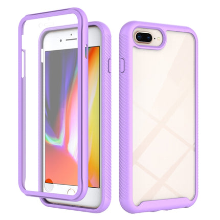 Estuche de PC + TPU a prueba de golpes de la serie Starry Sky Solid Color con película PET, para iPhone 6, para iPhone 6 Plus, para iPhone SE 2022 / SE 2020 / 8 / 7, para iPhone 8 Plus / 7 Plus, para iPhone XS / X