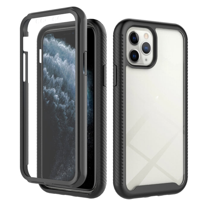 Estuche de PC + TPU a prueba de golpes de la serie Starry Sky Solid Color con película PET, para iPhone 12 mini, para iPhone 12/12 Pro, para iPhone 12 Pro Max