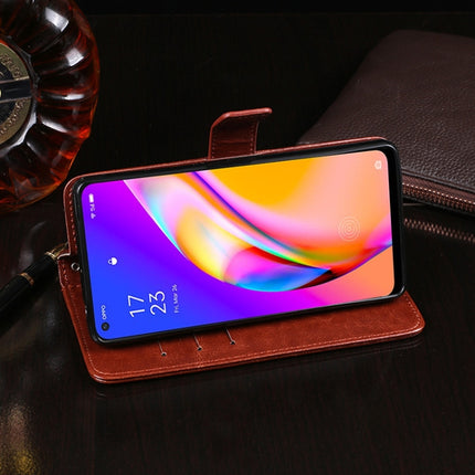 idewei Crazy Horse Texture Horizontal Flip Leather Case with Holder & Card Slots & Wallet, For OPPO A94 5G, For OPPO A95 5G, For OPPO Realme 8 5G