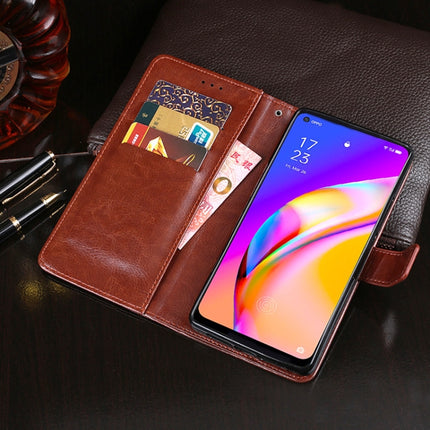 idewei Crazy Horse Texture Horizontal Flip Leather Case with Holder & Card Slots & Wallet, For OPPO A94 5G, For OPPO A95 5G, For OPPO Realme 8 5G