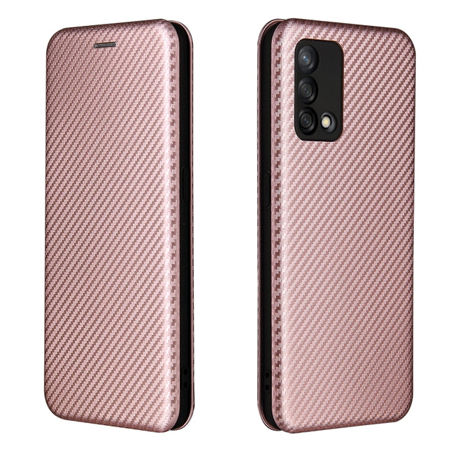 Carbon Fiber Texture Magnetic Horizontal Flip TPU + PC + PU Leather Case with Card Slot, For OPPO F19 / A74 4G, For Blackview A70 (2021)