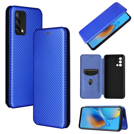 Carbon Fiber Texture Magnetic Horizontal Flip TPU + PC + PU Leather Case with Card Slot, For OPPO F19 / A74 4G, For Blackview A70 (2021)