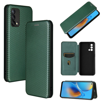 Carbon Fiber Texture Magnetic Horizontal Flip TPU + PC + PU Leather Case with Card Slot, For OPPO F19 / A74 4G, For Blackview A70 (2021)