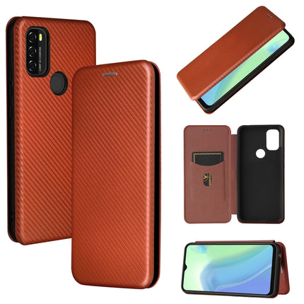 Carbon Fiber Texture Magnetic Horizontal Flip TPU + PC + PU Leather Case with Card Slot, For OPPO F19 / A74 4G, For Blackview A70 (2021)