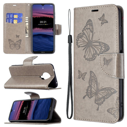 Embossing Two Butterflies Pattern Horizontal Flip PU Leather Case with Holder & Card Slot & Wallet & Lanyard, For Nokia G20, For Nokia 1.4, For Samsung Galaxy S21 FE
