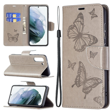 Embossing Two Butterflies Pattern Horizontal Flip PU Leather Case with Holder & Card Slot & Wallet & Lanyard, For Nokia G20, For Nokia 1.4, For Samsung Galaxy S21 FE