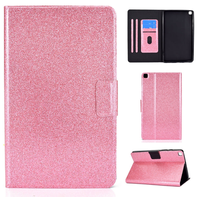 Glitter Horizontal Flip Leather Case with Holder & Card Slots, For Samsung Galaxy Tab A7 Lite T220