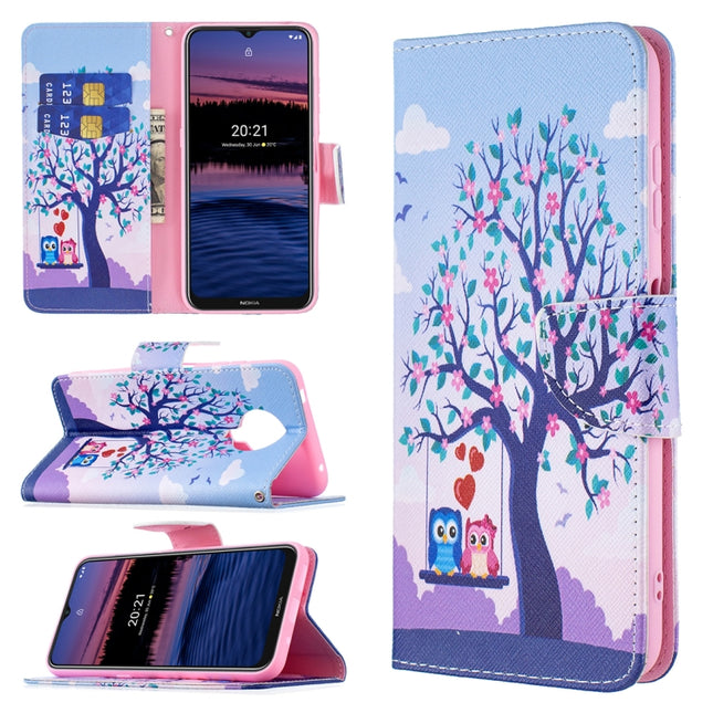 Colored Drawing Pattern Horizontal Flip Leather Case with Holder & Card Slots & Wallet, For Nokia G20 / G10, For Nokia 1.4