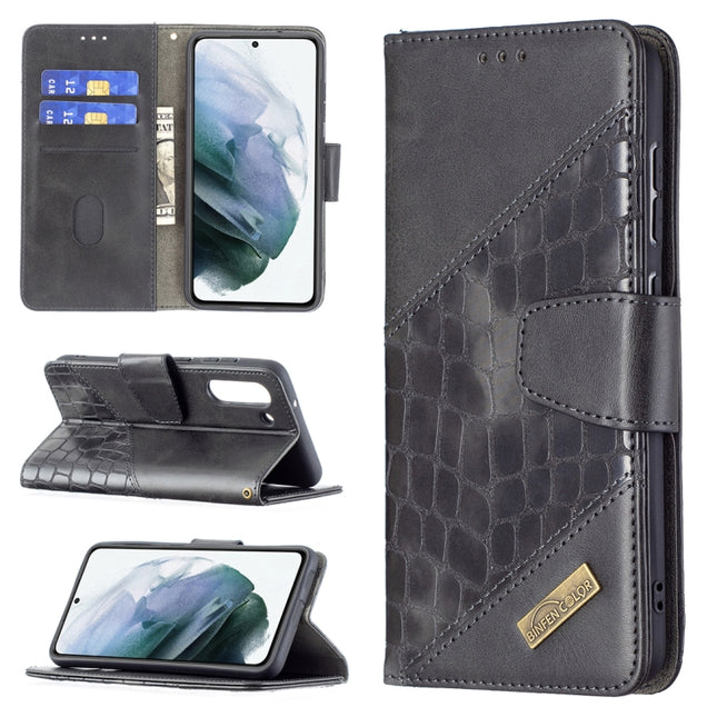 Matching Color Crocodile Texture Horizontal Flip PU Leather Case with Wallet & Holder & Card Slots, For Samsung Galaxy S21 FE / S21 Lite, For Nokia 1.4