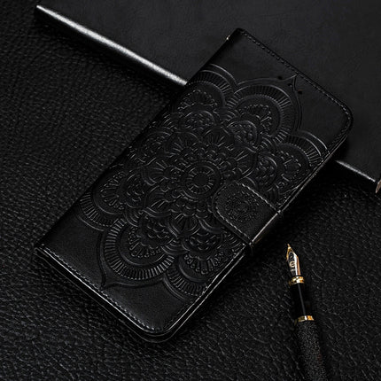Sun Mandala Embossing Pattern Horizontal Flip PU Leather Case with Holder & Card Slots & Wallet & Lanyard, For Samsung Galaxy S21 FE, For Xiaomi Mi 11 Ultra