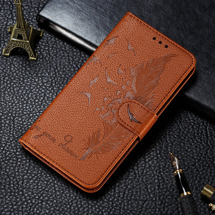 Litchi Texture Feather Embossing Pattern Horizontal Flip Leather Case with Holder & Card Slots & Wallet & Photo Frame & Lanyard, For Samsung Galaxy A22 4G, For Samsung Galaxy A22 5G, For Samsung Galaxy A82 5G, For Samsung Galaxy S21 FE