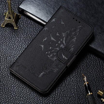 Litchi Texture Feather Embossing Pattern Horizontal Flip Leather Case with Holder & Card Slots & Wallet & Photo Frame & Lanyard, For Samsung Galaxy A22 4G, For Samsung Galaxy A22 5G, For Samsung Galaxy A82 5G, For Samsung Galaxy S21 FE