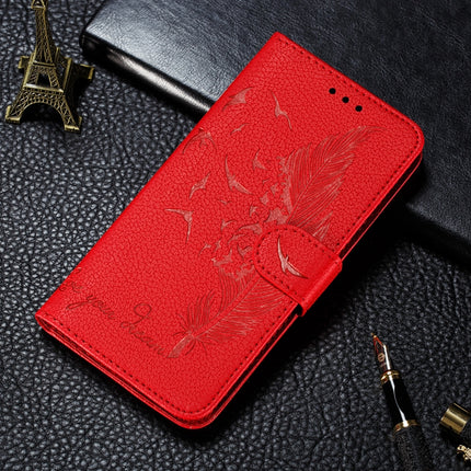 Litchi Texture Feather Embossing Pattern Horizontal Flip Leather Case with Holder & Card Slots & Wallet & Photo Frame & Lanyard, For Samsung Galaxy A22 4G, For Samsung Galaxy A22 5G, For Samsung Galaxy A82 5G, For Samsung Galaxy S21 FE