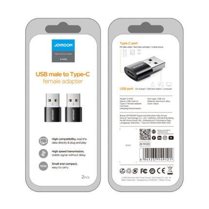 JOYROOM S-H152 3A USB-Stecker auf USB-C / Typ-C-Buchse OTG-Adapter, S-H152