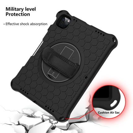 360 Grad drehbare, stoßfeste Silikon-PC-Schutzhülle mit Wabenstruktur und Halterung, Schultergurt und Handschlaufe, für iPad Pro 11 (2021) / (2020) / (2018)