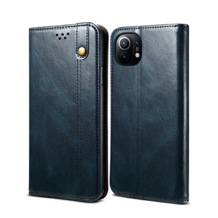 Simple Wax Crazy Horse Texture Horizontal Flip Leather Case with Card Slots & Wallet, For Xiaomi Mi 11, For Xiaomi Mi 11 Lite, For Xiaomi Mi 11 Pro, For Xiaomi Mi 11 Ultra
