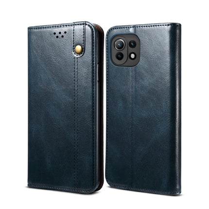Simple Wax Crazy Horse Texture Horizontal Flip Leather Case with Card Slots & Wallet, For Xiaomi Mi 11, For Xiaomi Mi 11 Lite, For Xiaomi Mi 11 Pro, For Xiaomi Mi 11 Ultra
