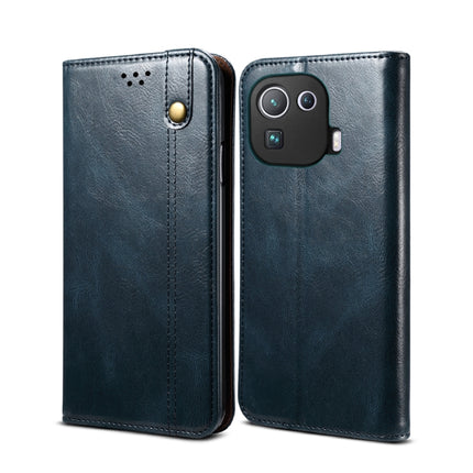 Simple Wax Crazy Horse Texture Horizontal Flip Leather Case with Card Slots & Wallet, For Xiaomi Mi 11, For Xiaomi Mi 11 Lite, For Xiaomi Mi 11 Pro, For Xiaomi Mi 11 Ultra