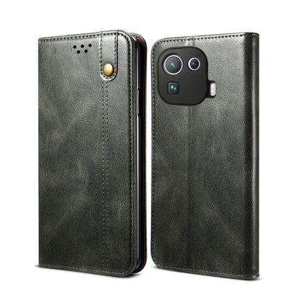 Simple Wax Crazy Horse Texture Horizontal Flip Leather Case with Card Slots & Wallet, For Xiaomi Mi 11, For Xiaomi Mi 11 Lite, For Xiaomi Mi 11 Pro, For Xiaomi Mi 11 Ultra