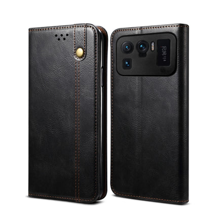 Simple Wax Crazy Horse Texture Horizontal Flip Leather Case with Card Slots & Wallet, For Xiaomi Mi 11, For Xiaomi Mi 11 Lite, For Xiaomi Mi 11 Pro, For Xiaomi Mi 11 Ultra