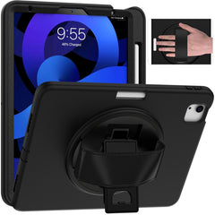 360 Degree Rotation PC + TPU Protective Case with Holder & Hand-strap & Pen Slot, For iPad Air 2022 / Air 2020 10.9, For Samsung Galaxy Tab S8 / Galaxy Tab S7 11 inch T870/T875