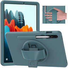 360 Degree Rotation PC + TPU Protective Case with Holder & Hand-strap & Pen Slot, For iPad Air 2022 / Air 2020 10.9, For Samsung Galaxy Tab S8 / Galaxy Tab S7 11 inch T870/T875