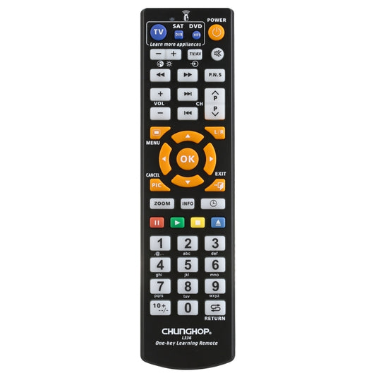 CHUNGHOP L336 Universal Smart Learning Remote Controller for TV / CBL / DVD, L336(Black)