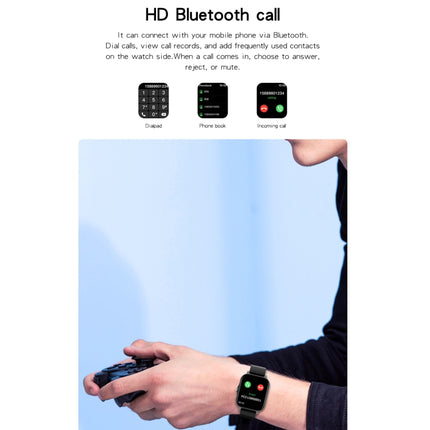 GY13 1.69 inch TFT Screen IP67 Waterproof Smart Watch, Support Music Control / Bluetooth Call / Heart Rate Monitoring / Blood Pressure Monitoring, Silicone Strap, Steel Strap