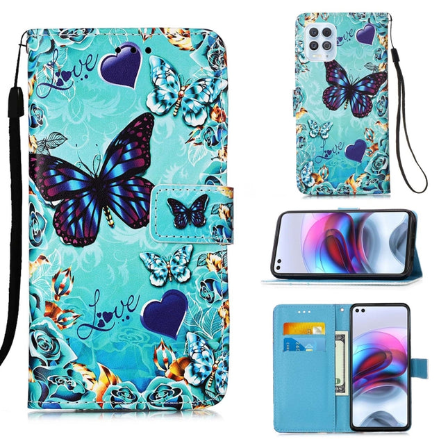 Colored Drawing Pattern Plain Weave Horizontal Flip Leather Case with Holder & Card Slot & Wallet & Lanyard, For Motorola Moto G100 / Edge S, For LG Velvet 2 Pro, For Samsung Galaxy A02 / M02 (Global)