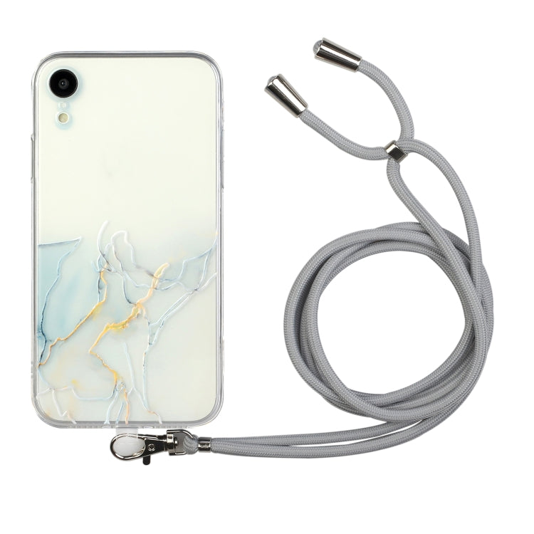 Hollow Marble Pattern TPU Shockproof Protective Case with Neck Strap Rope, For iPhone XR, For iPhone XS Max, For iPhone 11, For iPhone 11 Pro, For iPhone 11 Pro Max