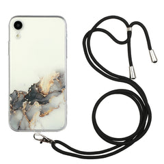 Hollow Marble Pattern TPU Shockproof Protective Case with Neck Strap Rope, For iPhone XR, For iPhone XS Max, For iPhone 11, For iPhone 11 Pro, For iPhone 11 Pro Max