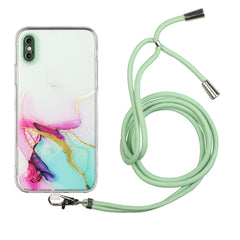 Hollow Marble Pattern TPU Shockproof Protective Case with Neck Strap Rope, For iPhone XR, For iPhone XS Max, For iPhone 11, For iPhone 11 Pro, For iPhone 11 Pro Max