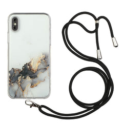 Hollow Marble Pattern TPU Shockproof Protective Case with Neck Strap Rope, For iPhone XR, For iPhone XS Max, For iPhone 11, For iPhone 11 Pro, For iPhone 11 Pro Max