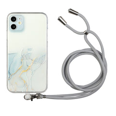 Hollow Marble Pattern TPU Shockproof Protective Case with Neck Strap Rope, For iPhone XR, For iPhone XS Max, For iPhone 11, For iPhone 11 Pro, For iPhone 11 Pro Max